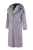 Grey Hooded Long Faux Fur Winter Men's Coat sold by Zapaka