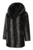 Black Winter Puffy Long Sleeve Hooded Faux Fur Men's Coat sold by Zapaka
