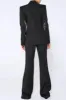Sparkly Black Peak Lapel Women Suits sold by Zapaka