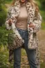 Leopard Print Maxi Shearling Coat with Belt sold by Zapaka