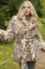 Leopard Print Maxi Shearling Coat with Belt sold by Zapaka
