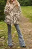 Leopard Print Maxi Shearling Coat with Belt sold by Zapaka