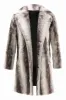 Coffee Faux Fur Mid-Length Single-Breasted Winter Men's Coat sold by Zapaka