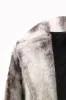 Coffee Faux Fur Mid-Length Single-Breasted Winter Men's Coat sold by Zapaka