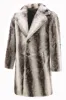 Coffee Faux Fur Mid-Length Single-Breasted Winter Men's Coat sold by Zapaka