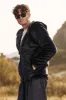 Black Men's Coat Faux Fur Long Sleeves Winter Outerwear sold by Zapaka