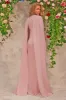 Pink Maternity Wedding Guest Dress With Cape sold by Zapaka