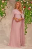 Pink Maternity Wedding Guest Dress With Cape sold by Zapaka