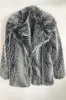 Fluffy Brown Notched Lapel Faux Fur Coat sold by Zapaka