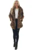 Yellow Leopard Print Women's Fur Coat sold by Zapaka