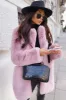 White Fluffy Women's Fur Coat with Pockets sold by Zapaka