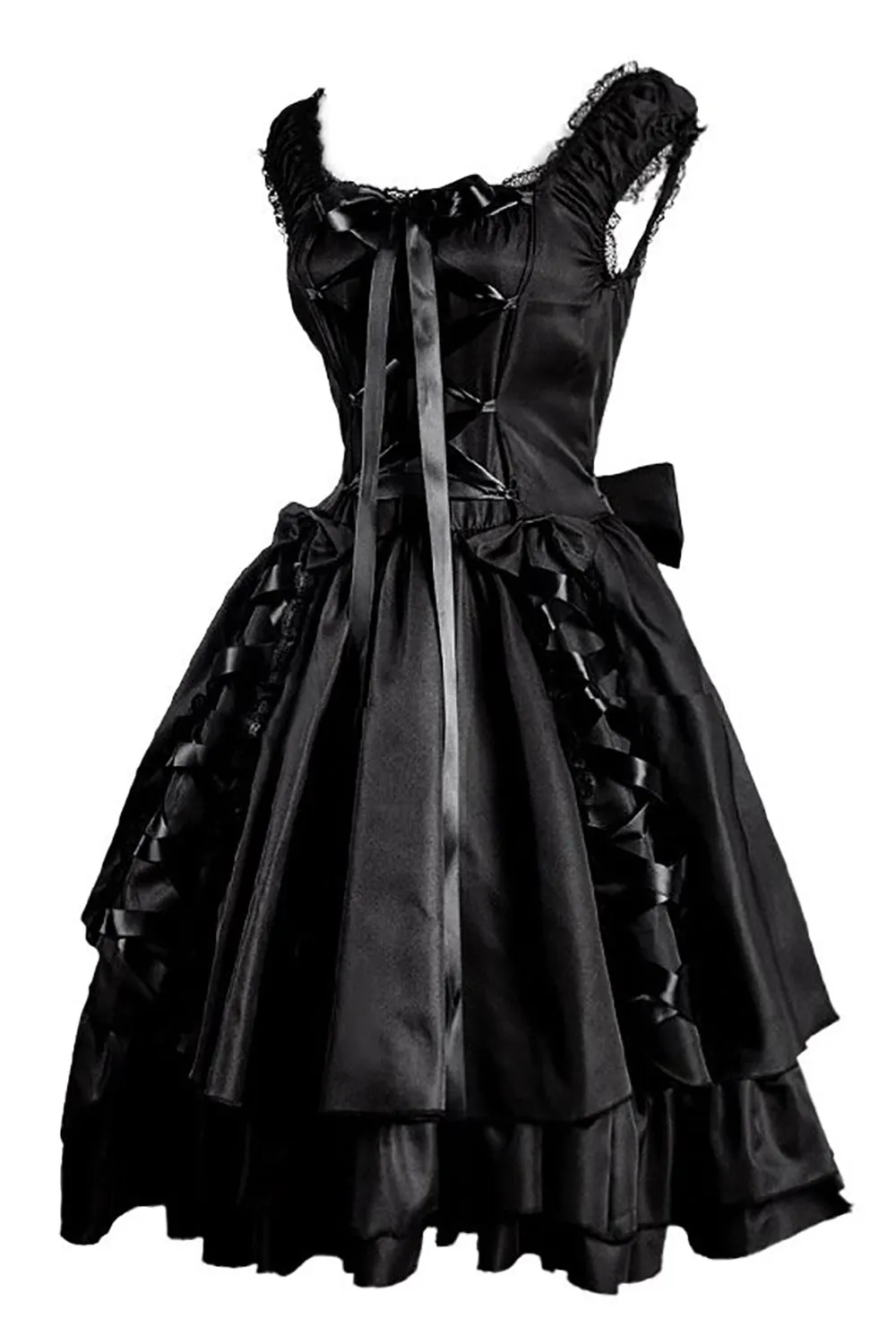 Halloween Black Vintage Dress with Lace sold by Zapaka product image thumbnail 3
