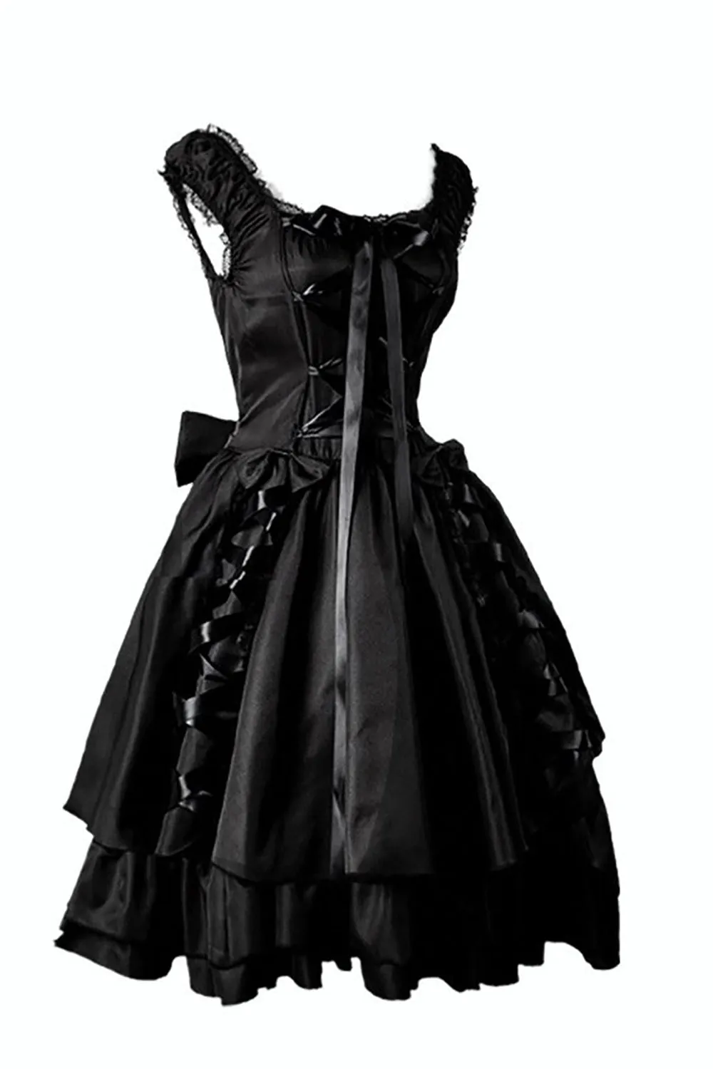 Halloween Black Vintage Dress with Lace sold by Zapaka product image thumbnail 4