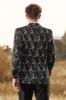 Black Jacquard 2 Pieces Peak Lapel Double Breasted Men's Prom Suits sold by Zapaka