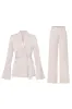 Champagne Double Breasted 2 Piece Women's Suits with Belt sold by Zapaka