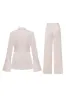 Champagne Double Breasted 2 Piece Women's Suits with Belt sold by Zapaka
