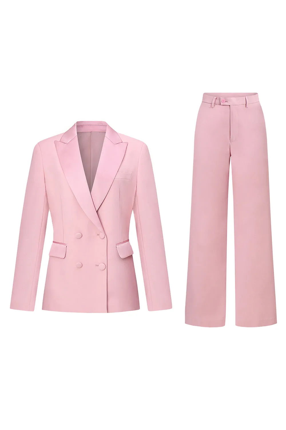 Blush Double Breasted 2 Piece Women's Suit sold by Zapaka