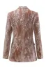 Sparkly Dusty Rose Velvet Notched Lapel Sequins 2 Pieces Suits sold by Zapaka