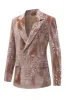 Sparkly Dusty Rose Velvet Notched Lapel Sequins 2 Pieces Suits sold by Zapaka