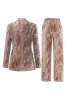 Sparkly Dusty Rose Velvet Notched Lapel Sequins 2 Pieces Suits sold by Zapaka
