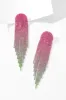 Red Heart Trendy Full Diamond Tassel Earrings sold by Zapaka