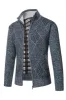 Men's Grey Stand Collar Zipper Loose Coat Top sold by Zapaka