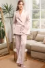 Champagne Double Breasted 2 Piece Women's Party Suits with Belt sold by Zapaka