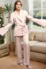 Champagne Double Breasted 2 Piece Women's Party Suits with Belt sold by Zapaka
