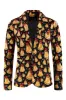 Orange Fitted Christmas 3-Piece Men's Party Suit sold by Zapaka