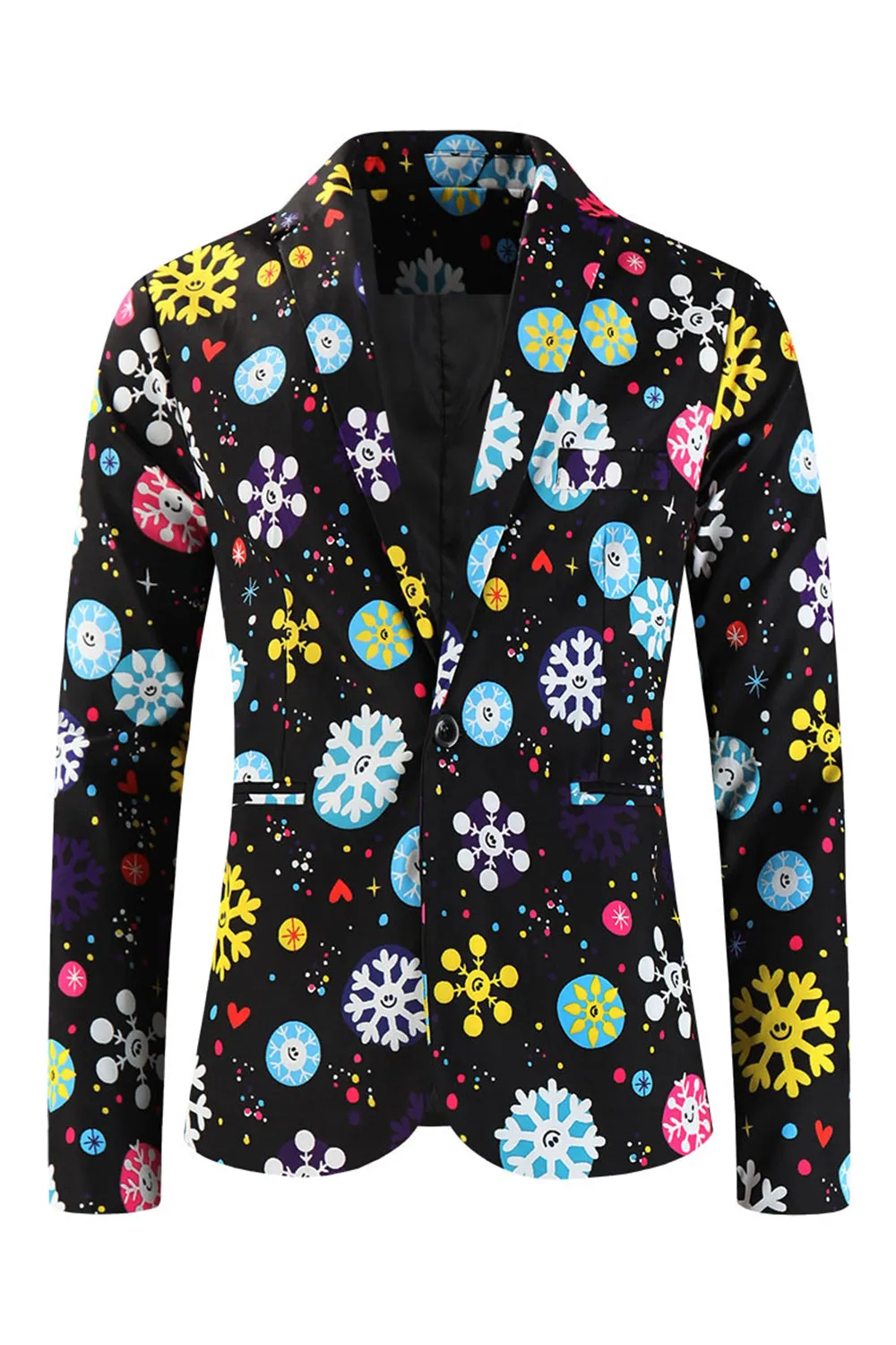 Black Snowflake 3 Piece Men's Christmas Suit sold by Zapaka product image thumbnail 5