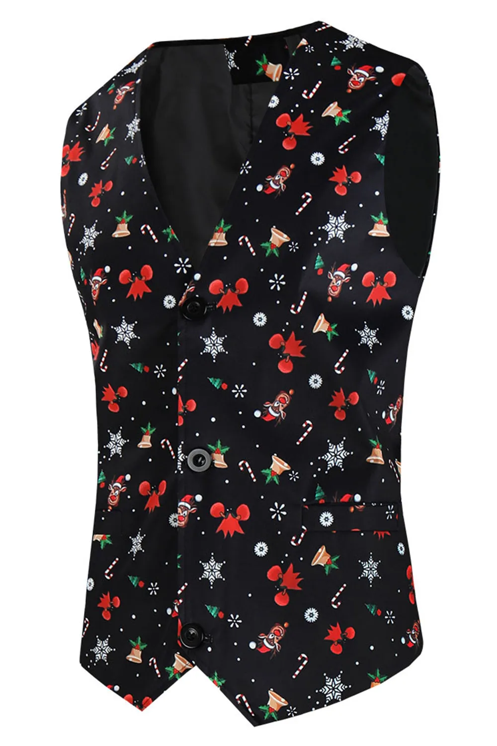 Black Christmas Printed 3 Pieces Notched Lapel Men's Festival Suits sold by Zapaka product image thumbnail 5