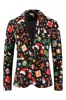 Black Christmas Printed Notched Lapel 3 Pieces Men's Suits sold by Zapaka