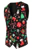 Black Christmas Printed Notched Lapel 3 Pieces Men's Suits sold by Zapaka