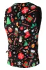 Black Christmas Printed Notched Lapel 3 Pieces Men's Suits sold by Zapaka