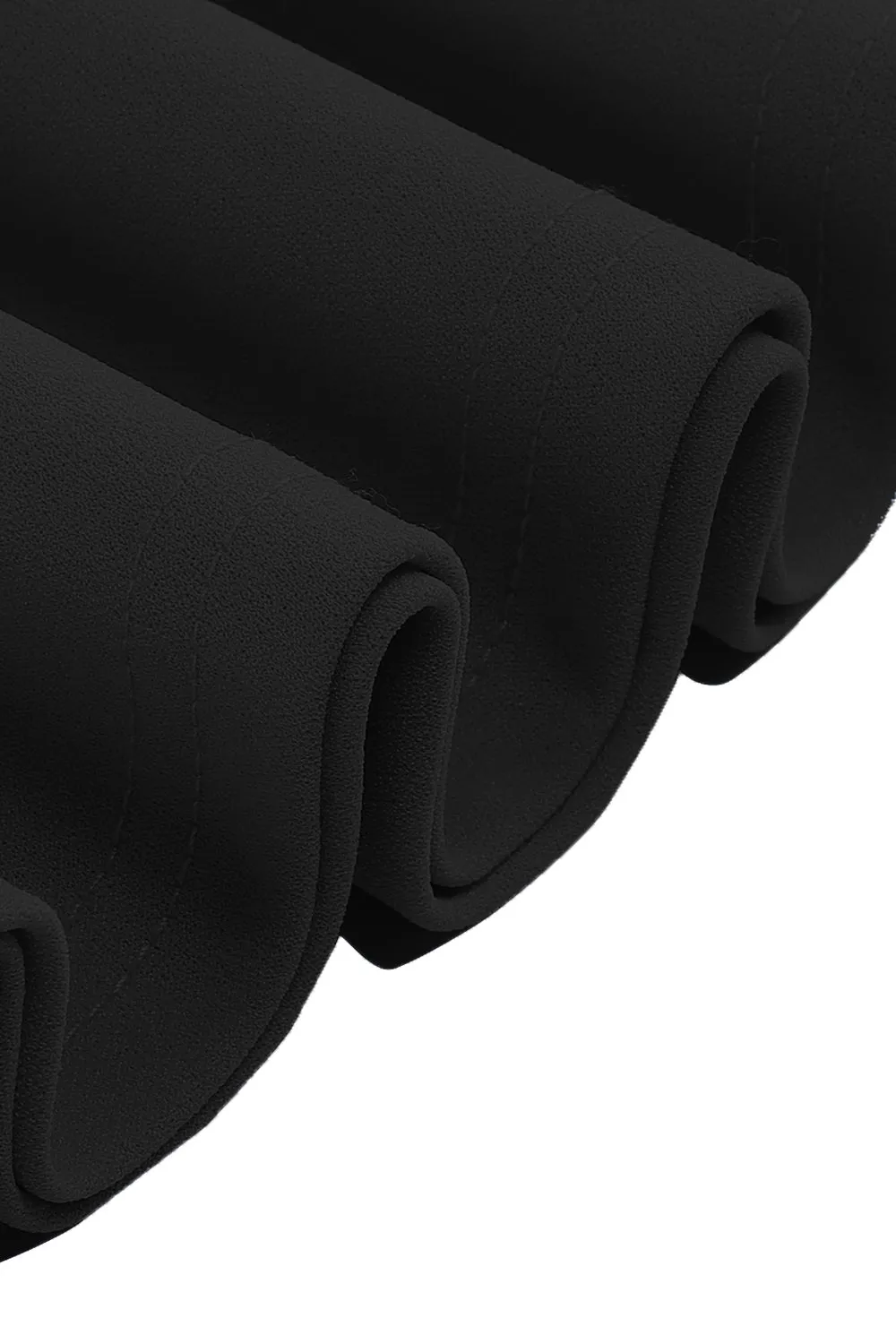 Black A-Line V-neck Short Sleeves Midi 1950s Dress sold by Zapaka product image thumbnail 5