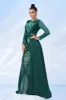 Green Sequins Printed Formal Dress with Long Sleeves sold by Zapaka