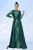 Green Sequins Printed Formal Dress with Long Sleeves sold by Zapaka