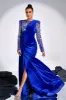 Royal Blue Beaded Mermaid Velvet Prom Dress sold by Zapaka