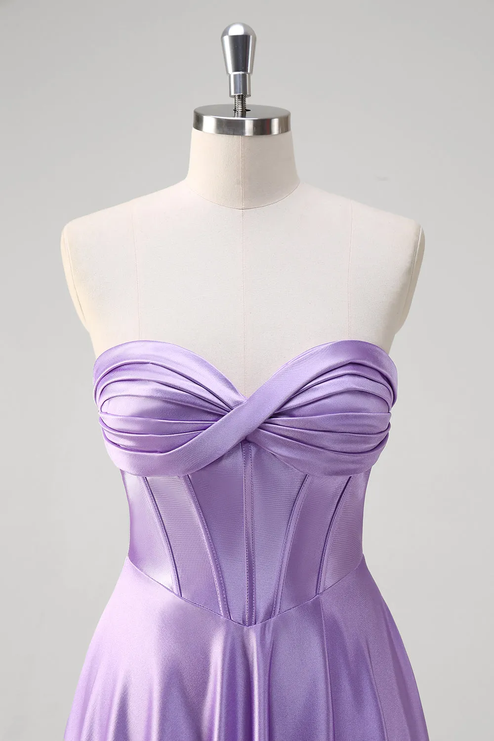 Purple A Line Sweetheart Corset Long Prom Dress sold by Zapaka product image thumbnail 4