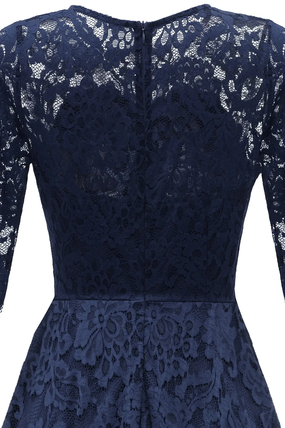 Navy High Low Lace Dress sold by Zapaka product image thumbnail 5