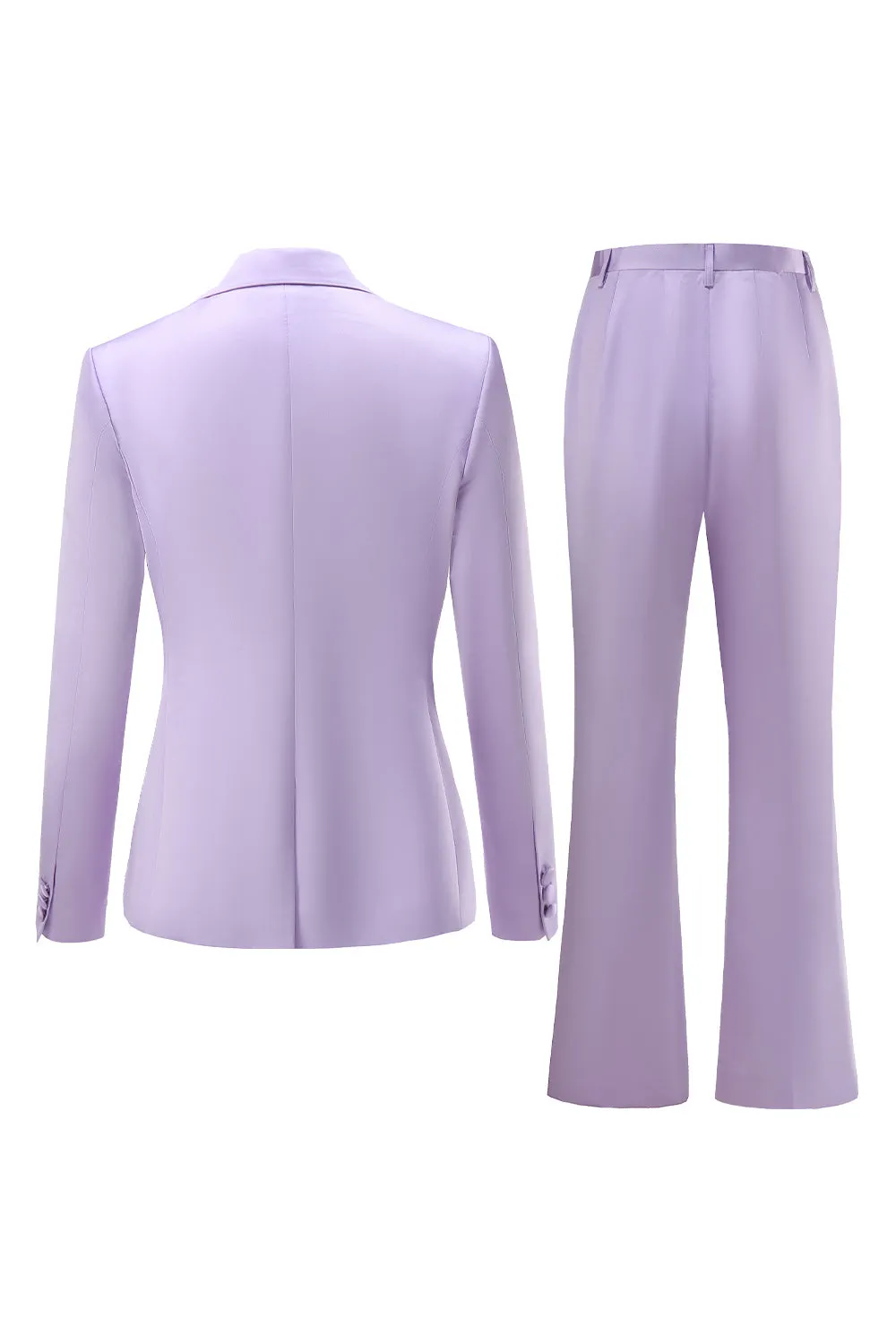Purple Satin Double Breasted Peak Lapel 2 Pieces Women Suits sold by Zapaka product image thumbnail 4