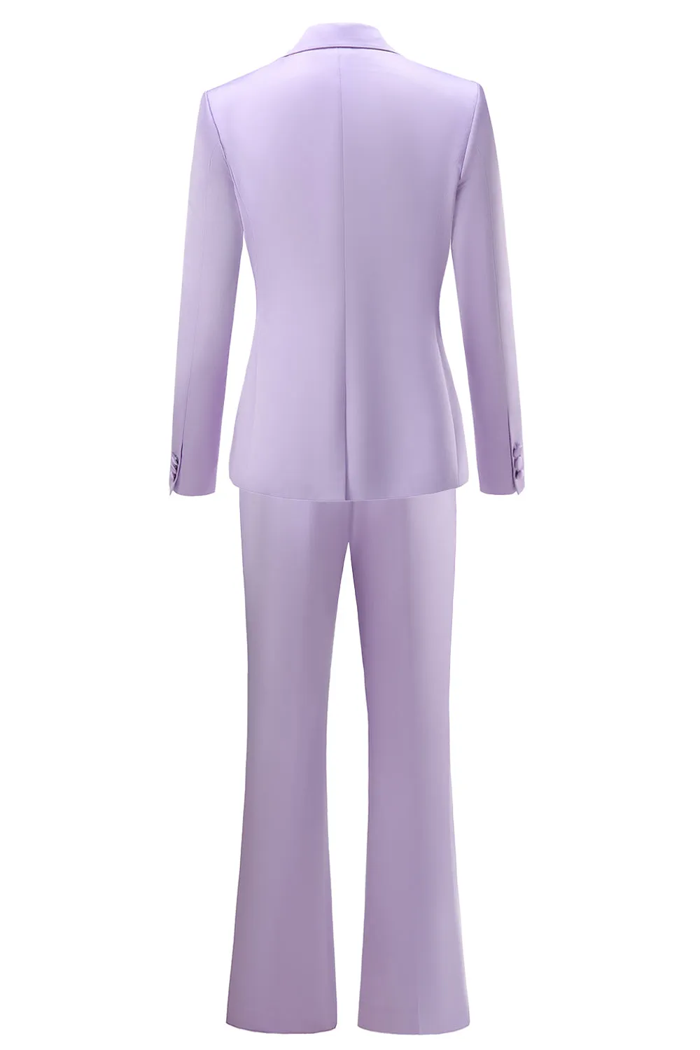 Purple Satin Double Breasted Peak Lapel 2 Pieces Women Suits sold by Zapaka product image thumbnail 2