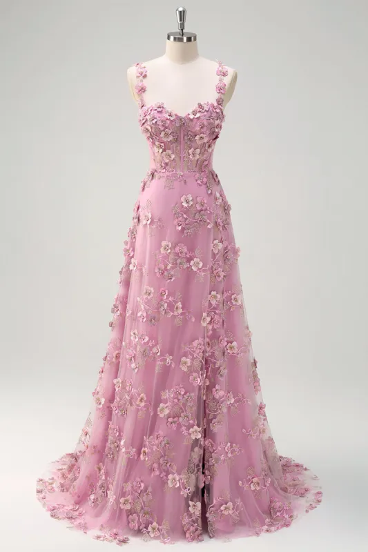 Taro Purple A-Line Off The Shoulder Applique Long Prom Dress with Slit sold by Zapaka