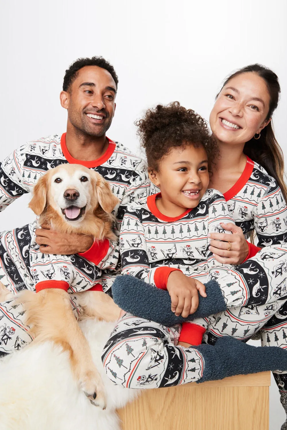 Navy White Pattern Printed Long Sleeves Pajama Sets sold by Zapaka product image thumbnail 2