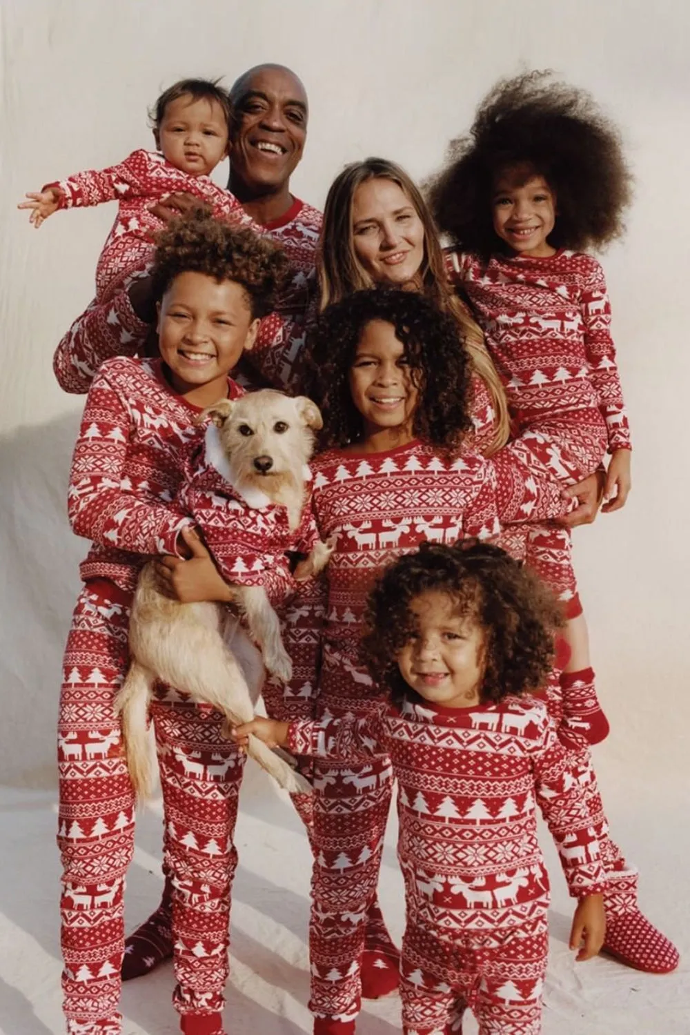 Red Christmas Pattern Printed Family Matching Pajama Sets sold by Zapaka product image thumbnail 2