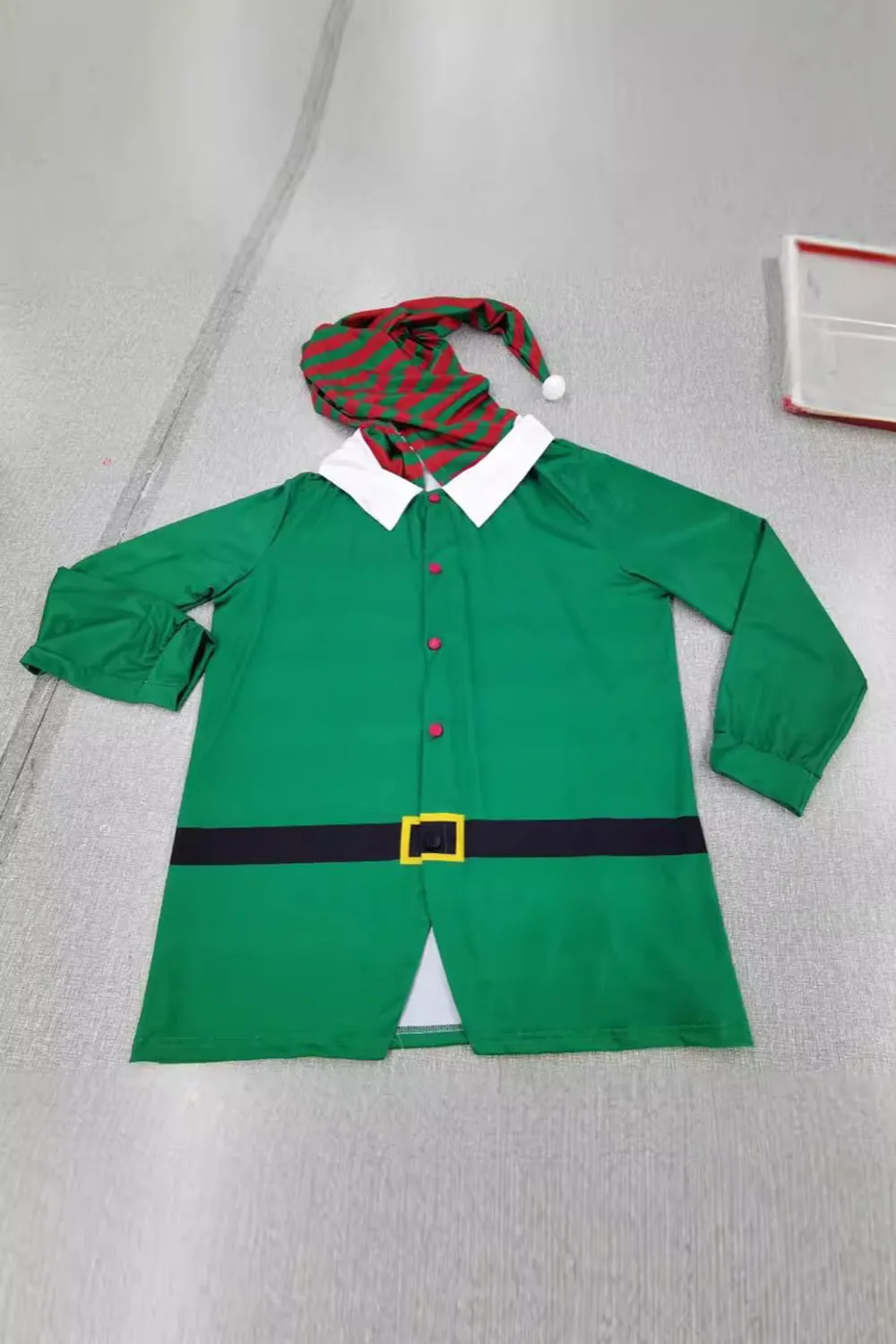Green Pajamas with Striped Pants Family Matching Christmas Pajamas Set sold by Zapaka product image thumbnail 2