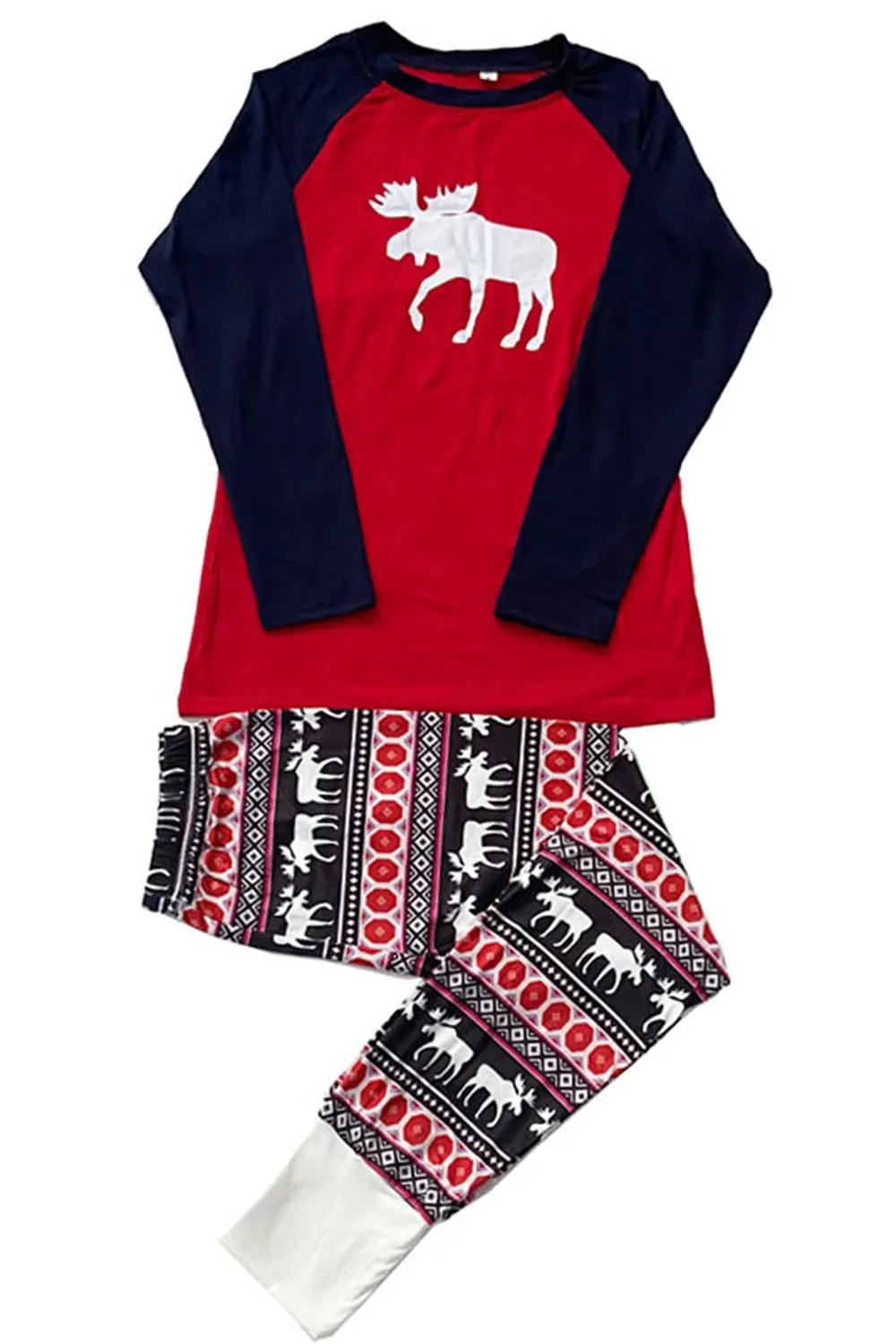 Red Family Pajama Reindeer Long Sleeve Christmas Pajama Set sold by Zapaka product image thumbnail 2