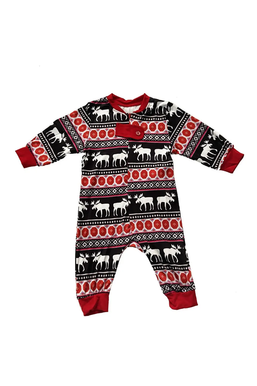 Red Family Pajama Reindeer Long Sleeve Christmas Pajama Set sold by Zapaka product image thumbnail 4