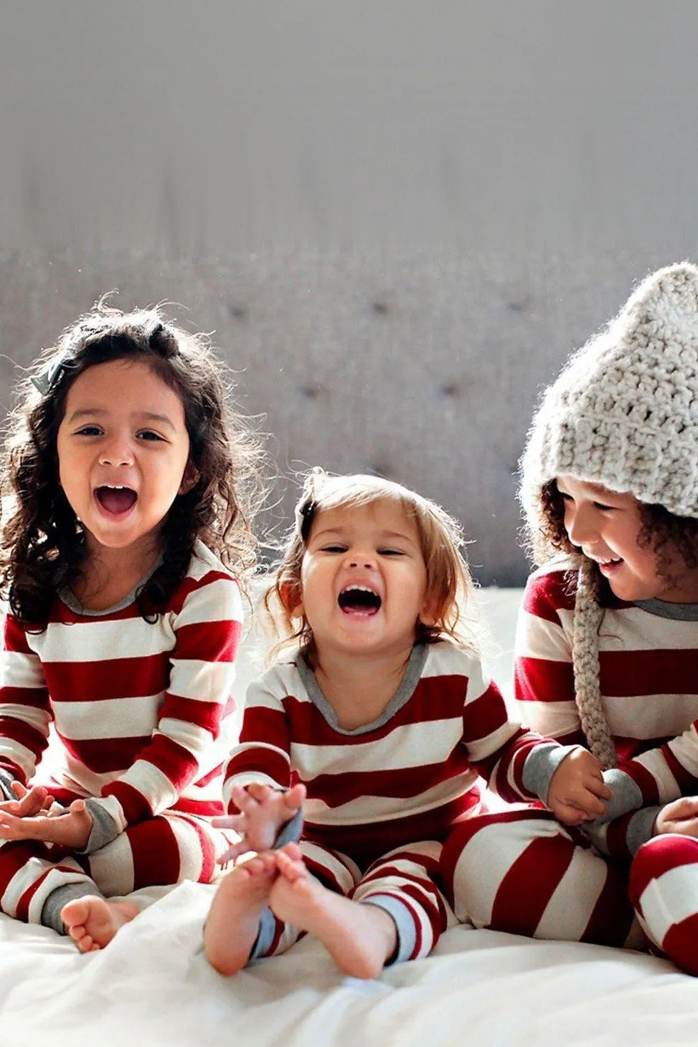 Red and White Stripes Long Sleeves Family Pajama Sets sold by Zapaka product image thumbnail 3