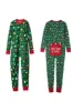 Dark Green Colorful Lights Printed Christmas One Piece Family Pajama sold by Zapaka